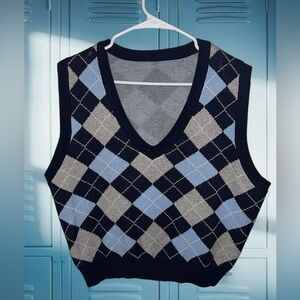 Preppy Unisex Casual Sweater Vest Cardigan